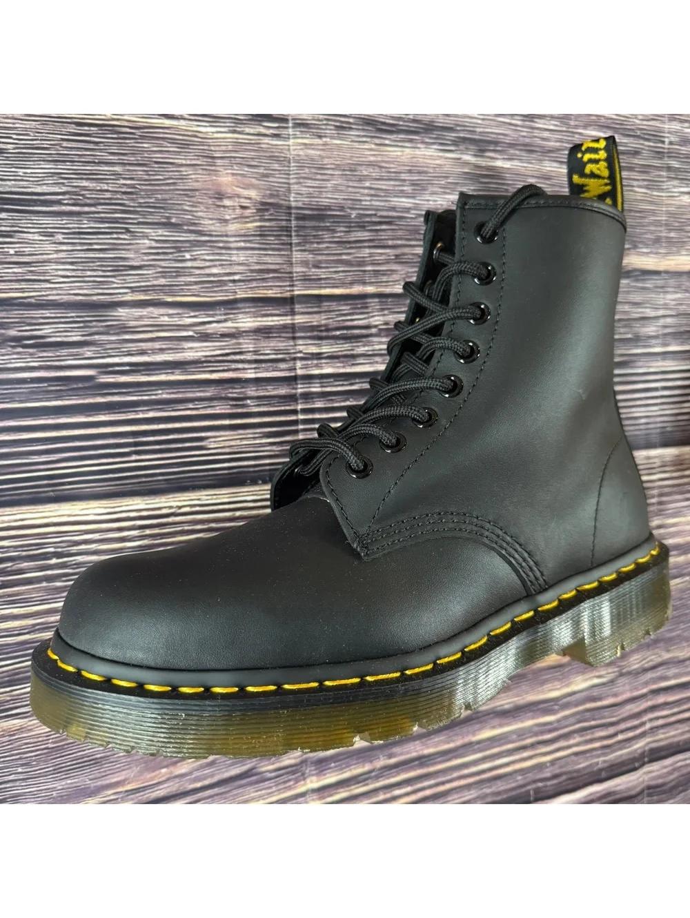 Dr. Martens 1460 SR Steel Toe Work Boots Black US Men’s 8 Safety Shoe New